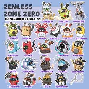 Zenless Zone Zero Bangboo Keychains | 6cm Double-Sided Acrylic Charm | Cute| ZZZ