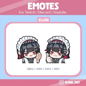 Ellen Thumbs Up&Down emote Zenless Zone Zero | Ready to Use Digital download Files for Twitch, Discord and YouTube | ZZZ Emote for streamer