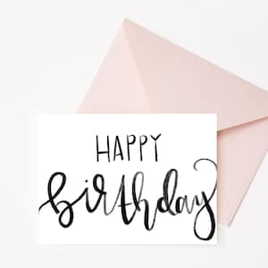 Cartão de feliz aniversário - fonte mista
