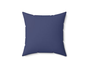 Faux Suede Square Pillow Boyo Blue