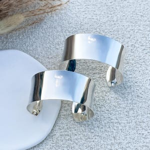 Silver Plated Bone Cuff Bracelet, Cuff Bracelet, Wide Bracelet, Silver Cuff Womans Bracelet, Chunky Silcer Bangle Gift, Gifts For Moms