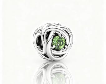 Für Pandora August Birthstone Eternity Kreis Charme ALE S925 Sterling Silber Anhänger mit Geschenk Beutel & Geschenk Box