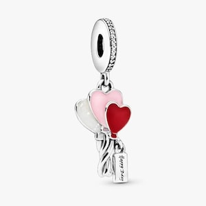 For Pandora ' Happy Birthday Balloons ' Dangle Charm ALE S925 Sterling Silver Pendant With Gift Pouch & Gift Box