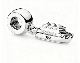 For Pandora Cruise Ship Dangle Charm Parks Exclusive Yacht Boat Pendant ALE S925 Sterling Silver With Gift Pouch & Gift Box