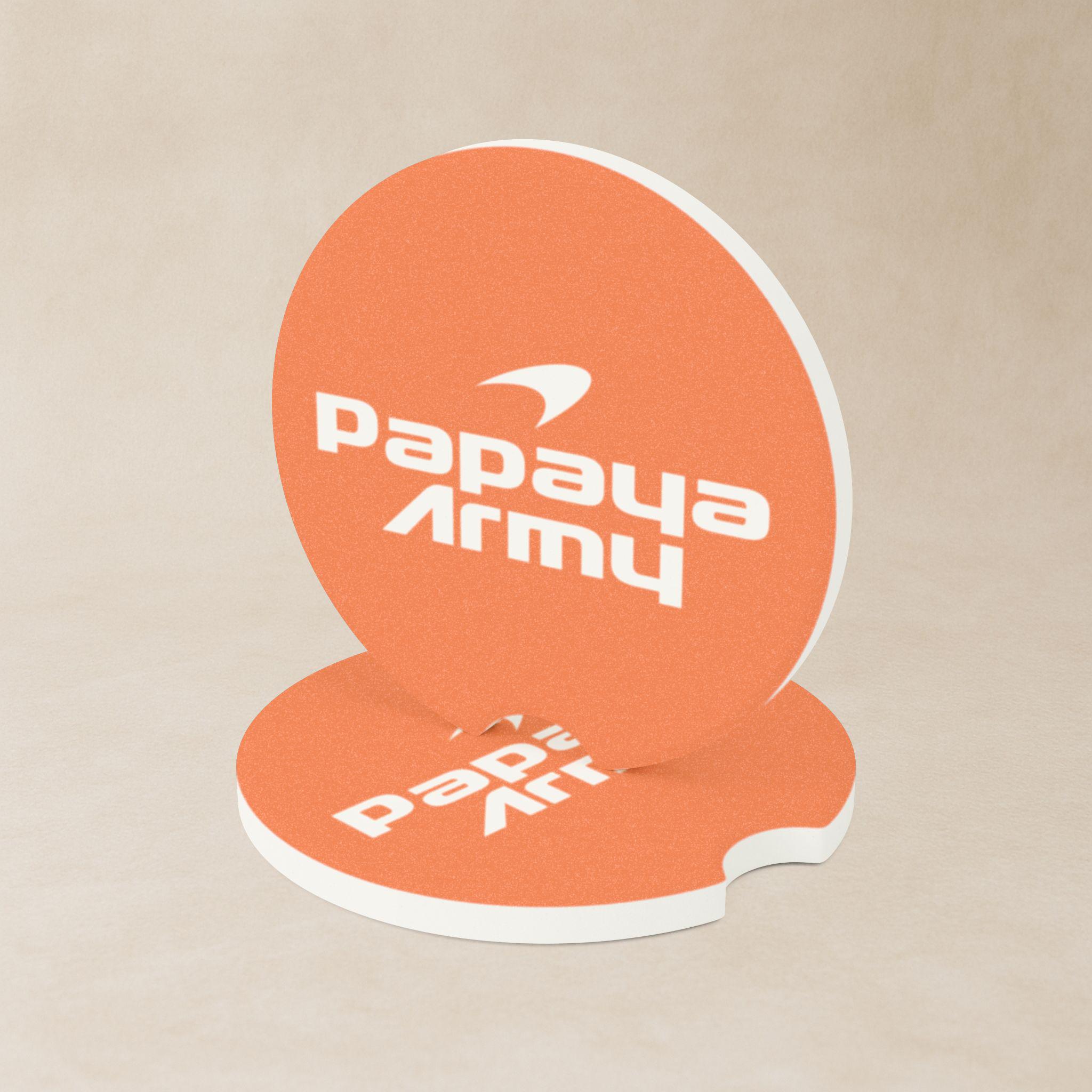 Papaya Army - F1 Soapstone Car Coaster / Mclaren Fan Vehicle Interior ...