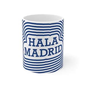 Hala Madrid Ceramic Mug / Football Lover Gifts / Real Madrid Fan Coffee Mug / Madridista Birthday Gifts / Los Blancos Supporter Mugs / M031