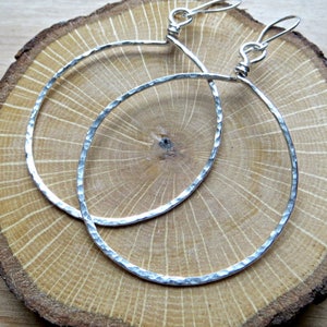 Sterling Silver Hoop Earrings X Large Hoop Earrings Eco Friendly Jewelry Gifts for Her