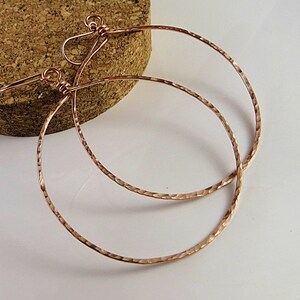 Gold Hoop Earrings - X X Large (16G) 14K Yellow Gold Fill Hammered Hoops Rose Gold Hoops Eco Friendly Jewelry Gifts for Her Gift