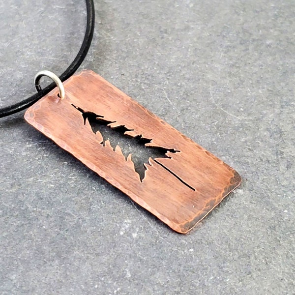 Pine Tree Necklace, CopperTree Pendant, Eco Friendly Jewelry, Unique Gifts for Her