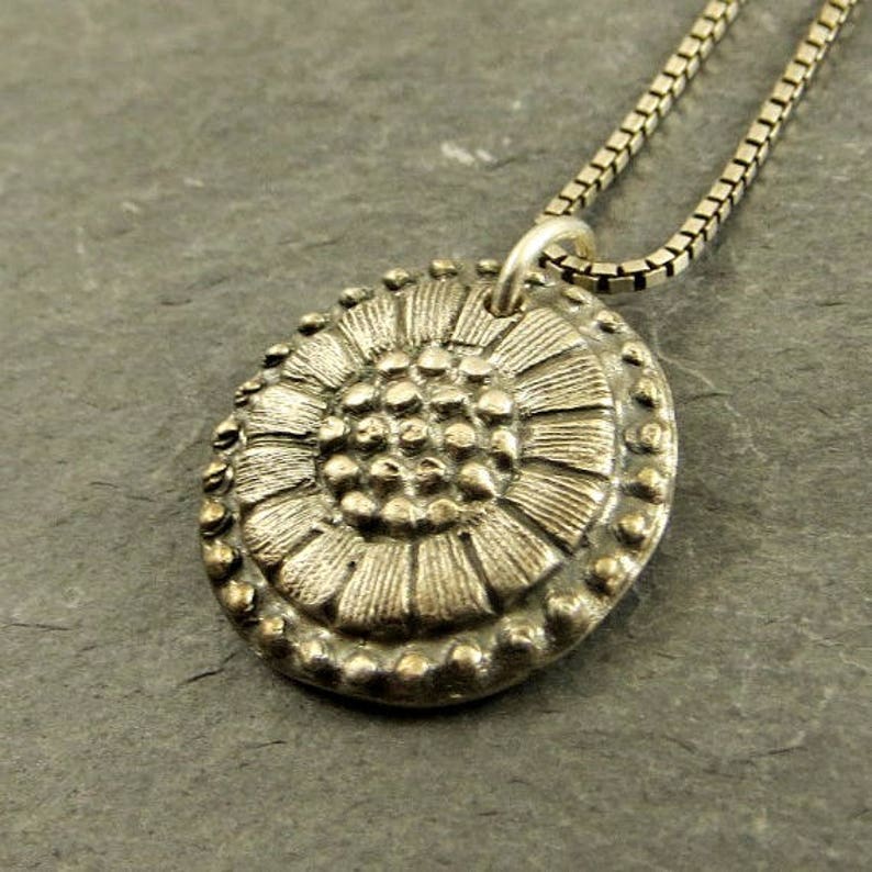Flower Necklace Fine Silver Necklace PMC Jewelry Sterling Etsy UK
