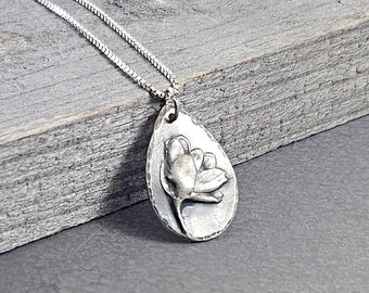 Botanical Pendant PMC Necklace Unique Gifts for Her Eco Friendly Jewelry Nature Lover Gift