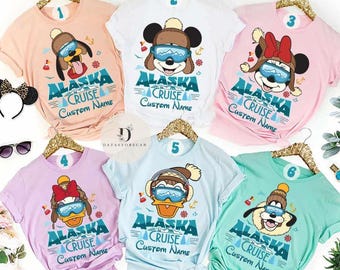 Personalized Mickey & friends Disney Alaska Cruise Family shirt Disney Cruise Line Wonder Magic Shirt, Family vacation matching Tee