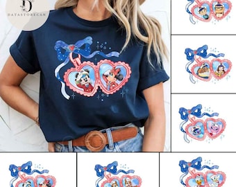 Coquette bows Disney Cruise Line shirt, Mickey Minnie Heart Locket Girly Aesthetics Cruise shirt, Girls trip shirt, Watercolor Cruise Tee