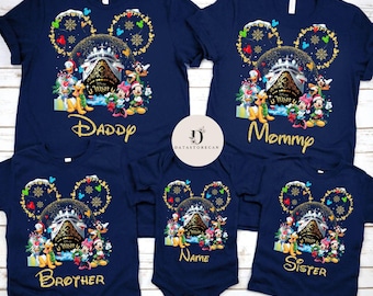 Chemise de Noël personnalisée Disney Cruise, chemise Mickey et ses amis Disney Cruise Line, sweat-shirt de Noël famille croisière Very Merrytime