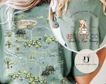 Vintage Winnie the Pooh Honey Co shirt, Hundred Acre Wood Pooh bear shirt, WDW Disneyland trip shirt, Family trip shirts