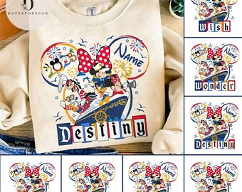 Personalized Disney Cruise Line 2025 shirt, Mickey & friends Family Cruise shirt, Wish Dream Magic Wonder Treasure Cruise ship group shirts