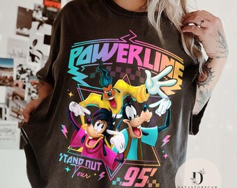 Retro Goofy Movie Powerline Stand out World Tour Shirt, Max Goofy Roxanne Powerline Shirt, Disney World Tour Shirt, Disney Group shirt