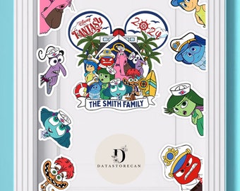 All characters Inside out 2 Disney Cruise Line Magnet, Joy Sadness Anger Anxiety Envy Disney Cruise Magnet, Custom Family Cruise Door magnet