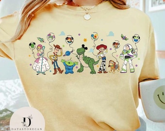 Toy Story Mickey balloon shirt, WDW Disneyland trip Tee, Woody Buzz Lightyear Jessie Slinky shirt, You've got a friend in me Toy story land