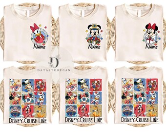 Two-sided Mickey & friends Disney Cruise Line shirt, Family Cruise matching shirts Disney Wish Dream Magic Wonder Destiny Treasure Adventure
