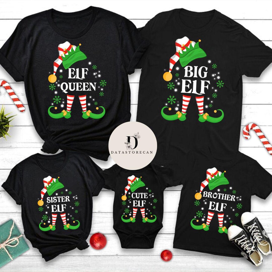 Personalized Christmas Elf Shirts, Family Elf Christmas Sweatshirt ...