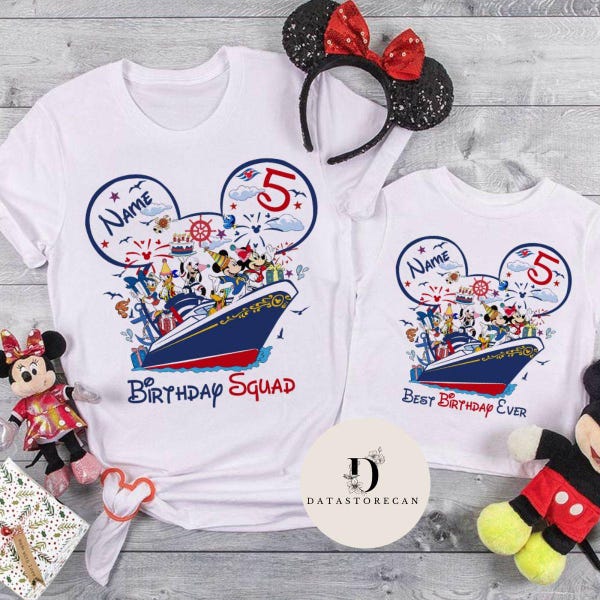 Personalized Disney Cruise Line Birthday shirt, Best Birthday Ever Birthday Squad Cruise Family matching shirts, Birthday Boy Girl Tee