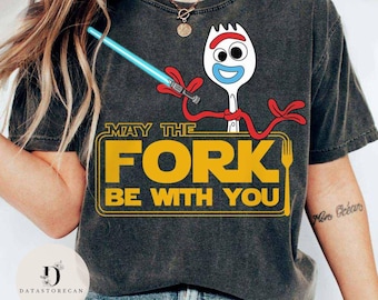 May The Fork Be with you shirt, Funny Star Wars Forky shirt, Toy Story Forky tee, Star wars day 2025 Family shirts, Galaxy's Edge shirt
