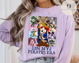 In my Pirates Era Disney shirt, Mickey & friends Pirates of the Caribbean shirt,Yo ho A Pirates Life for me WDW Disneyland Disney Cruise Tee