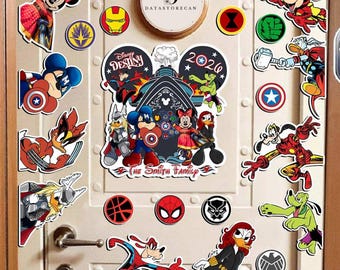 Personalized Disney Cruise Line Marvel Character 2026 Magnet, Super Heroes Disney Destiny Magic Magnet, Custom Family Cruise Door magnet