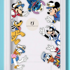 All Disney characters Cruise magnet, Mickey & friends Toy Story Princess Stitch Disney cruise line magnet, Family Cruise door magnet