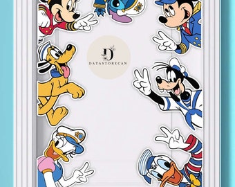 All Disney characters Cruise magnet, Mickey & friends Toy Story Princess Stitch Disney cruise line magnet, Family Cruise door magnet