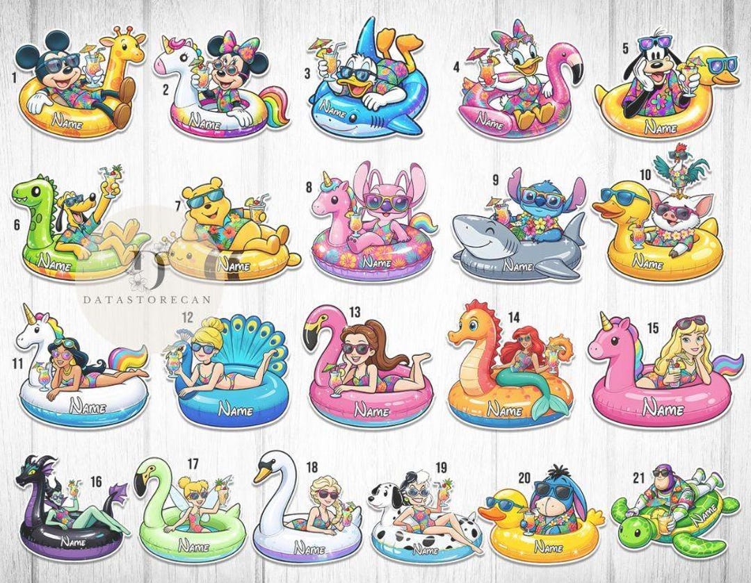 All Disney Characters Swimming Floats Mickey & Friends Toy Story ...