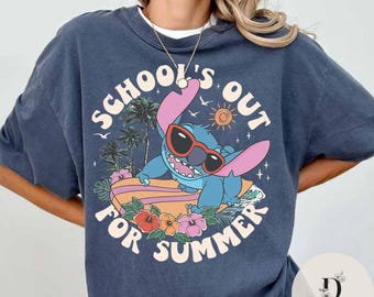 Stitch School's out for Summer shirt, Happy Last Day of School Shirt, End of School Year Tees, School's out Magical teacher student tee
