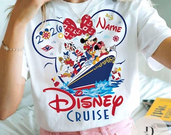 Personalized Disney Cruise Line 2026 shirt, Mickey & friends Family Cruise matching shirts, Disney Wish Dream Magic Wonder Destiny Treasure
