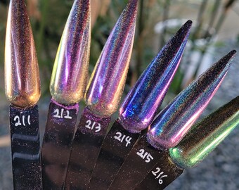 No.211-216 set Perfection Hologram Colorshift Chameleon Pigment for Nail Cosmetic DIY Resin Epoxy Art Craft