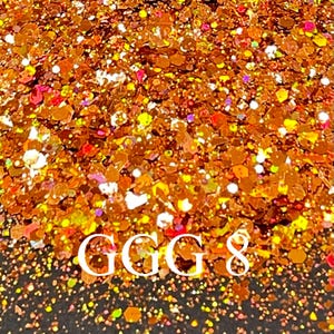 GGG 8 hologrammes multicolores épais paillettes ongle cosmétique bricolage résine époxy artisanat d'art