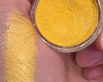 Yellow Shimmer Mica Pigment - Cosmetic, Nail, Resin, Epoxy, DIY Art