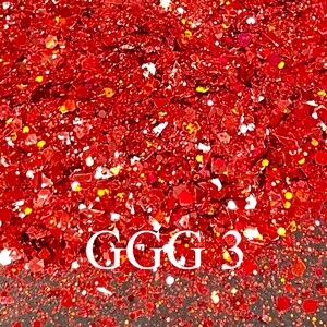 GGG 3 hologrammes multicolores épais paillettes ongle cosmétique bricolage résine époxy artisanat d'art