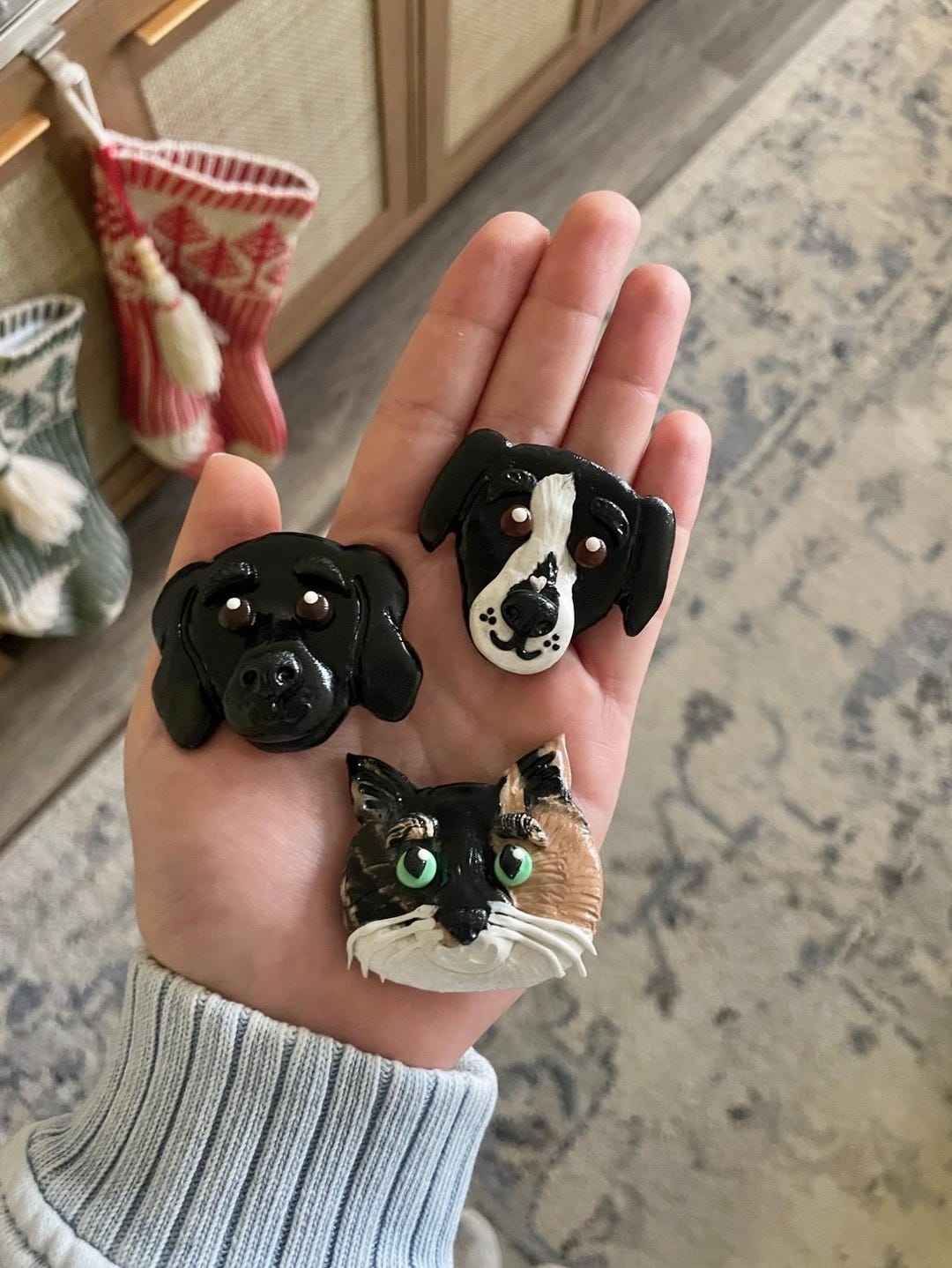 Handmade Clay Refrigerator Magnets | Custom Pets Collection - Etsy