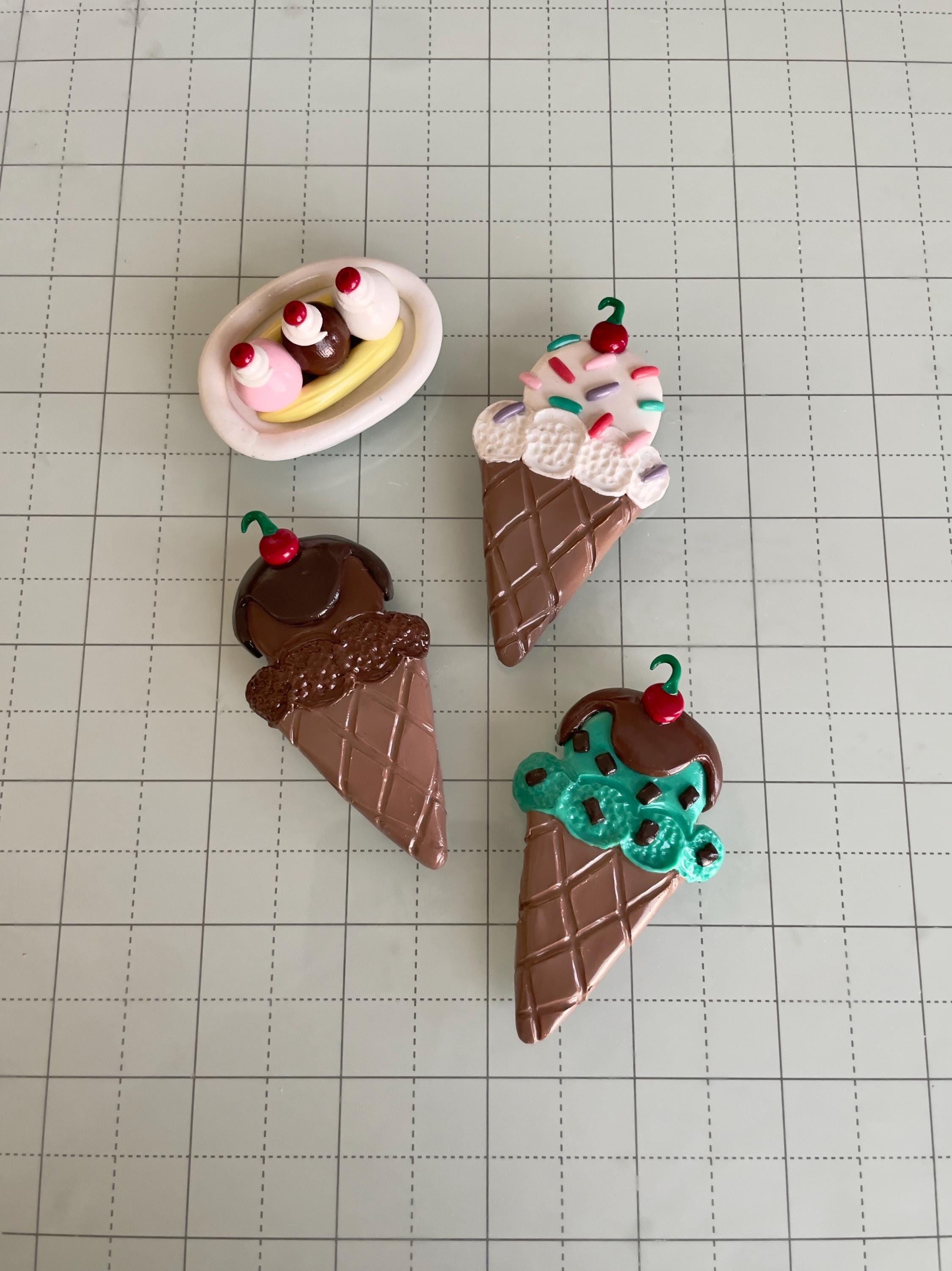 Handmade Clay Refrigerator Magnets | Sweet Treat Collection - Etsy