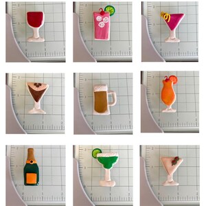Handmade Clay Refrigerator Magnets | Adult Beverage Collection - Etsy
