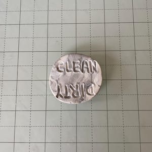 Handmade Clay Refrigerator Magnets | Clean Dirty Dishwasher Collection