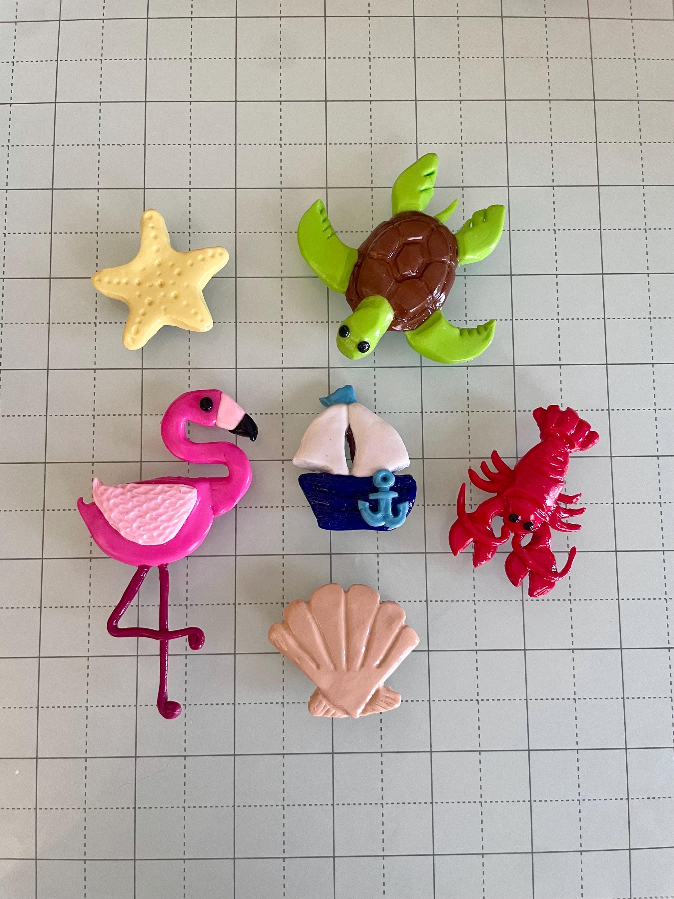 Handmade Clay Refrigerator Magnets | Coastal Collection - Etsy