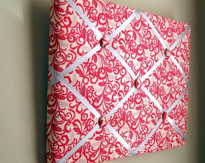 12x16 French Memory Board or Bow Holder Winding Vines Etsy