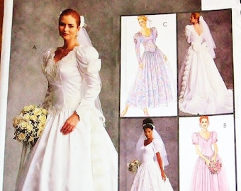 McCall's 6334 Bridal Gown & Bridesmaid Dress Sewing Pattern: Size 6-18
