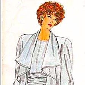 Vintage Vogue Sewing Pattern: Jacket, Dress & Sash, Size 12-16, CC, USA Shipping Included
