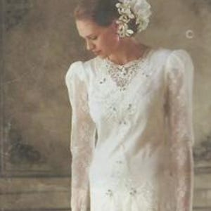 Vintage 80s Wedding Gown Sewing Pattern: McCall&#39;s 6948, Bridesmaid Dresses, Size FF