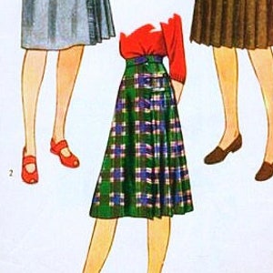 Simplicity 1431 Misses' Pleated Wrap Skirt, Pleated Skirt or A-Line Wrap Skirt with Fringe, Sewing Pattern FF, Waist Size 26 image 1