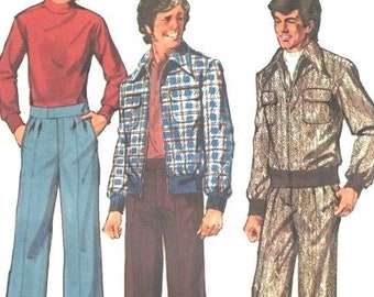 Simplicity 6004 Teen's (Misses) Flared Pants and Unlined Bomber Jacket Sewing Pattern FF Waist Size 27