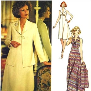 Vogue Couturier Design 1193 Misses Evening Dress and Jacket Sewing Pattern B31.5 Designer Belinda Bellville image 1